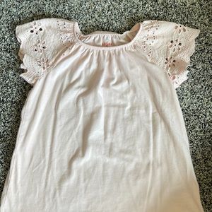 Girls lace detail shirt